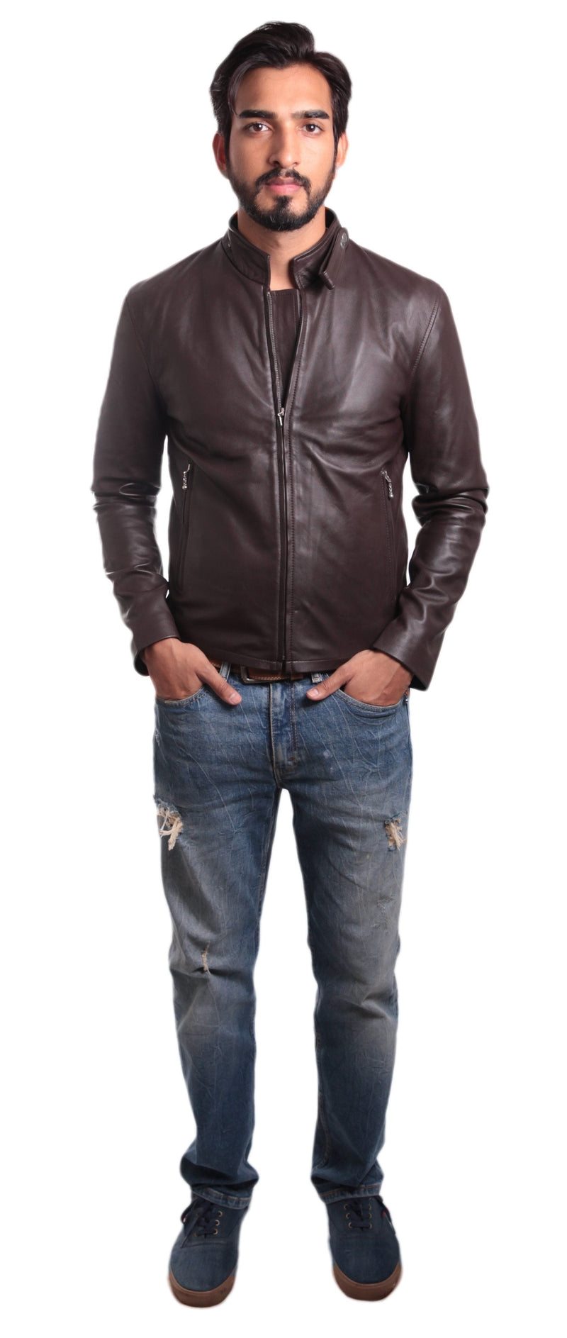 Fadcloset Men's Outerwear Fadcloset Jordan Mens Leather Jacket