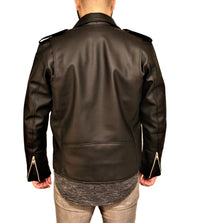 Fadcloset Men's Outerwear Fadcloset Men's Vegan Black Motorcycle Style Faux Leather Jacket