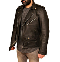 Fadcloset Men's Outerwear Fadcloset Men's Vegan Black Motorcycle Style Faux Leather Jacket