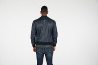 Fadcloset Men's Outerwear Fadcloset Mens Calypso Bomber Leather Jacket