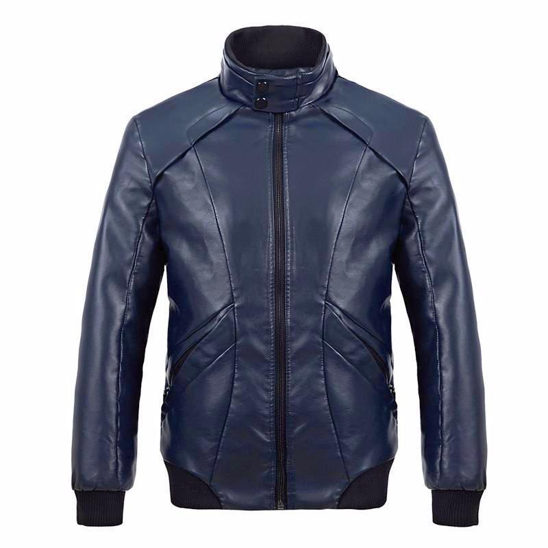 Fadcloset Men's Outerwear Fadcloset Mens Calypso Bomber Leather Jacket