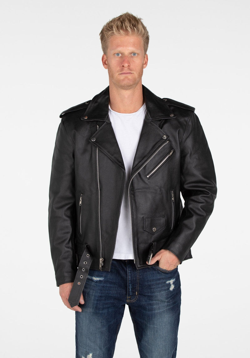 Fadcloset Men's Outerwear Fadcloset MotoArt Men's Classic Cruiser V1 Biker Genuine Leather Jacket