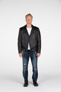 Fadcloset Men's Outerwear Fadcloset MotoArt Men's Classic Cruiser V1 Biker Genuine Leather Jacket