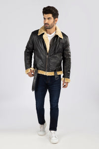 Fadcloset Men's Outerwear XS / Brown Men's RAF B3 Aviator Real Leather Lambskin Jacket | Fadcloset