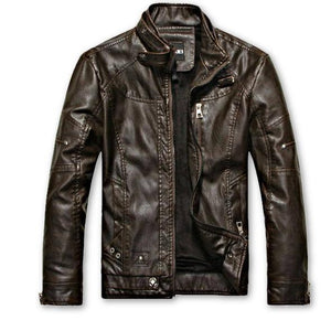 Fadcloset Men's Outerwear XS / Coffee Fadcloset Swift Mens Leather Jacket