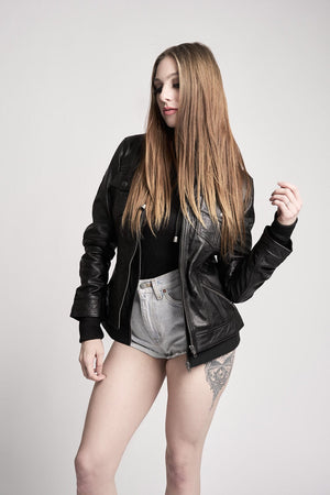 Fadcloset Women's Outerwear Anna Womens Leather Jacket | Fadcloset