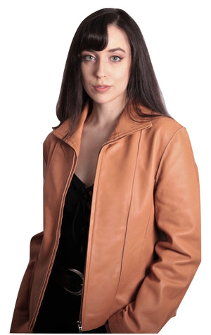 Fadcloset Women's Outerwear Fadcloset Aaliya Womens Sheepskin Leather Jacket