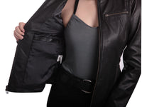 Fadcloset Women's Outerwear Fadcloset Allie Womens Black Leather Jacket