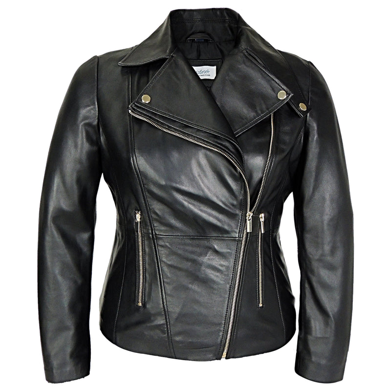 Fadcloset Women's Outerwear Fadcloset Charlotte Womens Leather Jacket