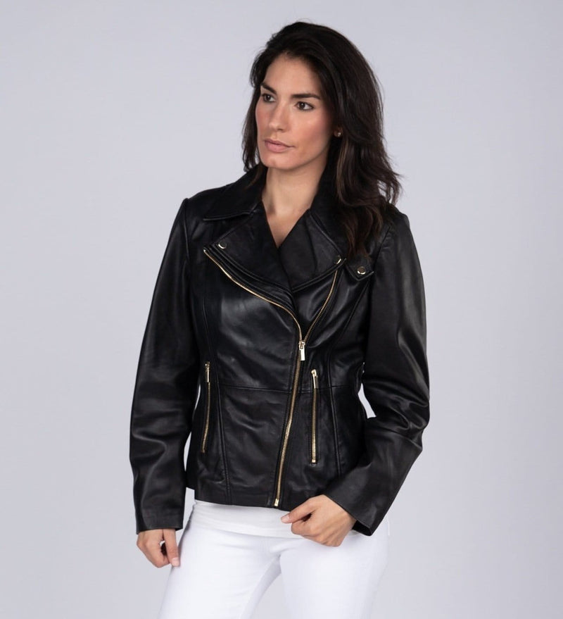 Fadcloset Women's Outerwear Fadcloset Charlotte Womens Leather Jacket