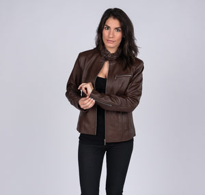 Fadcloset Women's Outerwear Fadcloset Womens Anne Vintage Leather Jacket