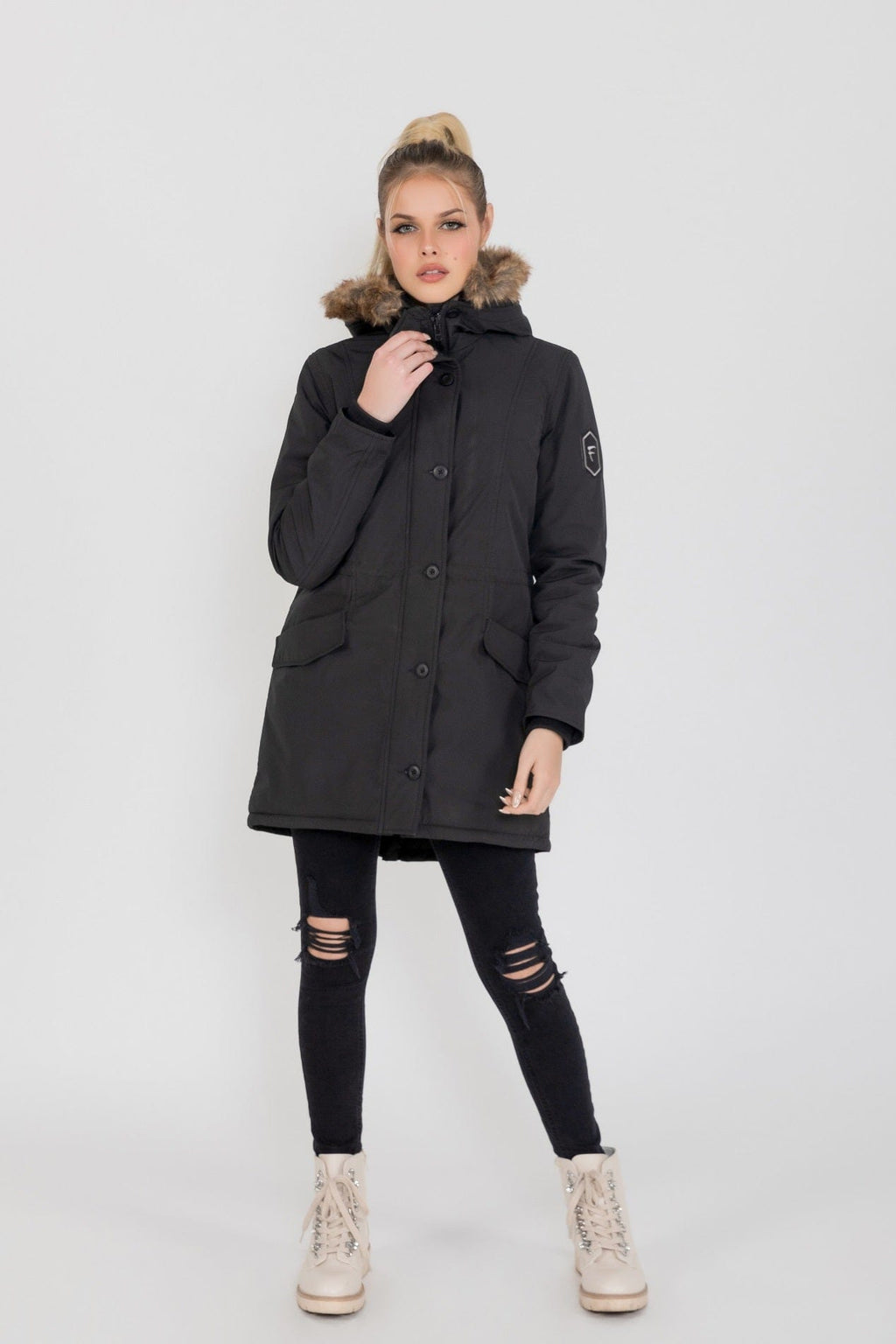 Fadcloset Women's Outerwear Women's Louise Ultra Lite Hooded Winter Parka Coat  | Fadcloset