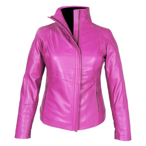 Fadcloset Women's Outerwear XS / Pink Fadcloset Arra Womens Leather Jacket