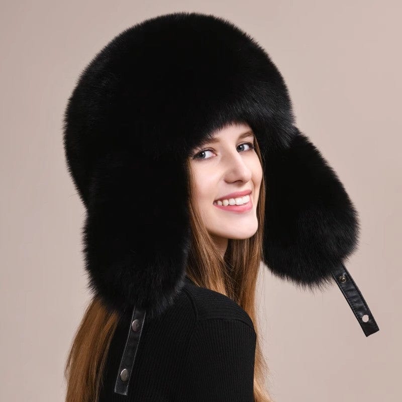 Fireladyfur Clothing Women's Fashion - Women's Accessories - Women's Hats - Women's Military Hats Classic Solid Color Exotic Earmuffs Hat