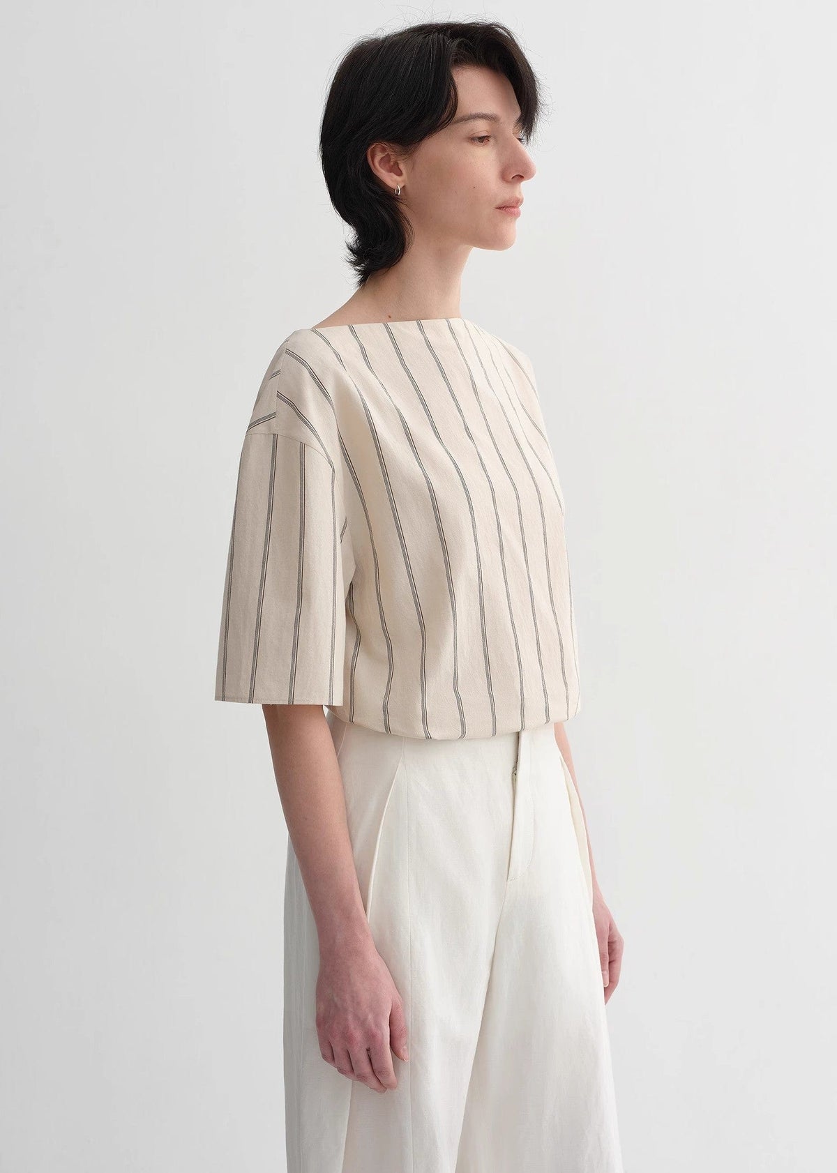 Fireladyfur Clothing Women's Fashion - Women's Clothing - Blouses & Shirts High-Intelligence, Relaxed, Simple, High-Quality, Long-Staple Cotton, Short-Sleeved Shirt for Women