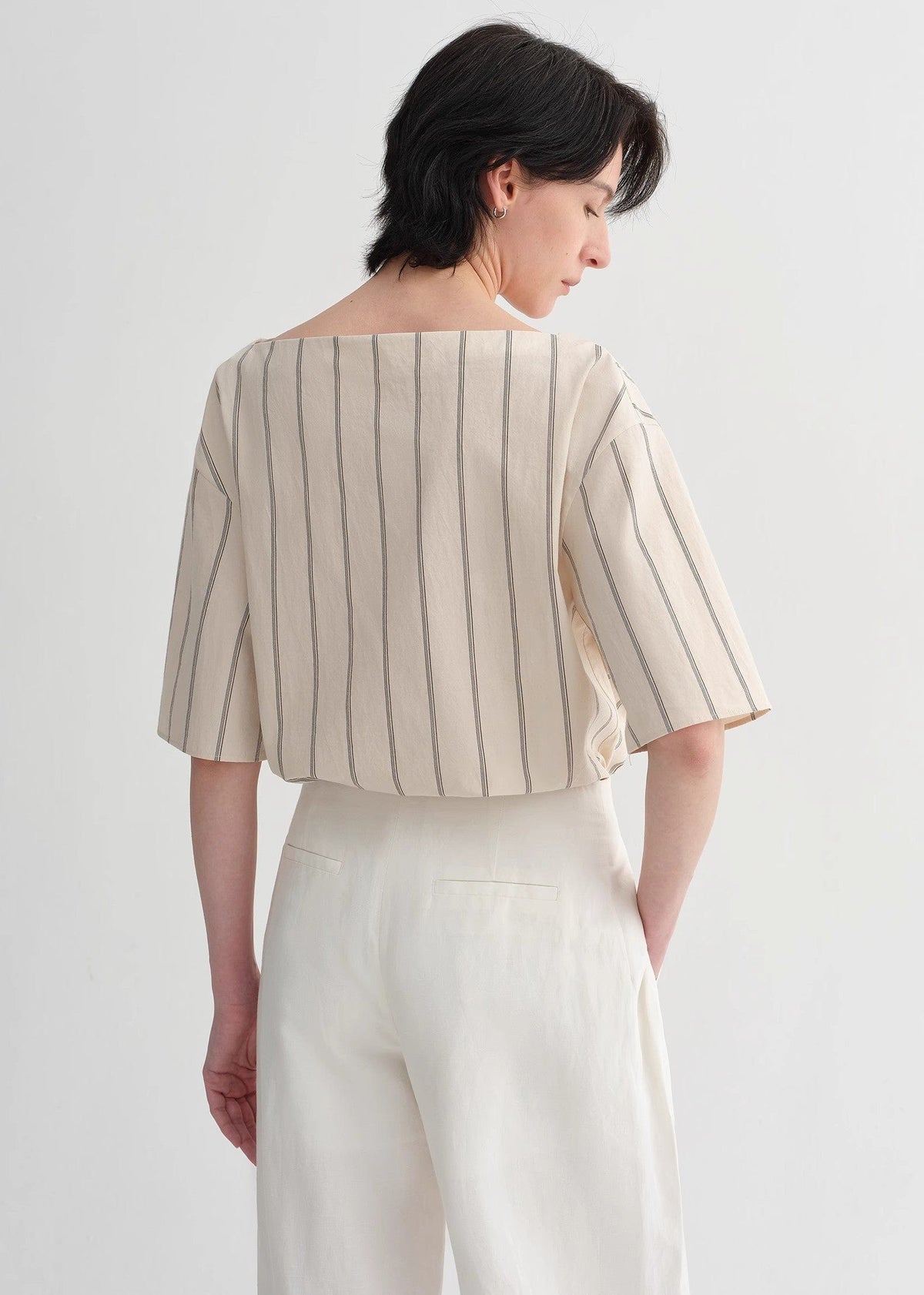 Fireladyfur Clothing Women's Fashion - Women's Clothing - Blouses & Shirts High-Intelligence, Relaxed, Simple, High-Quality, Long-Staple Cotton, Short-Sleeved Shirt for Women