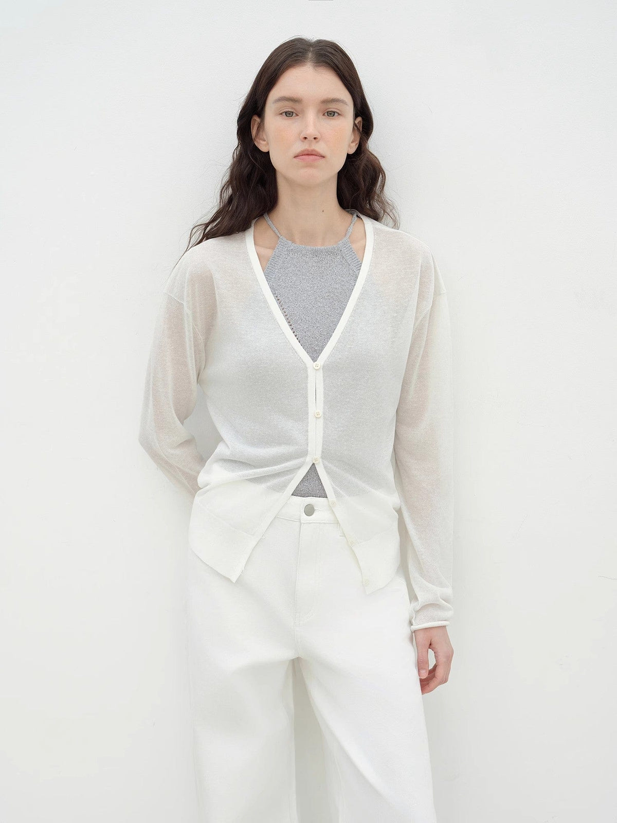 Fireladyfur Clothing Women's Fashion - Women's Clothing - Jackets & Coats - Jackets "Daylight" Sunscreen V-Neck New Spring Knitted Cardigan Jacket