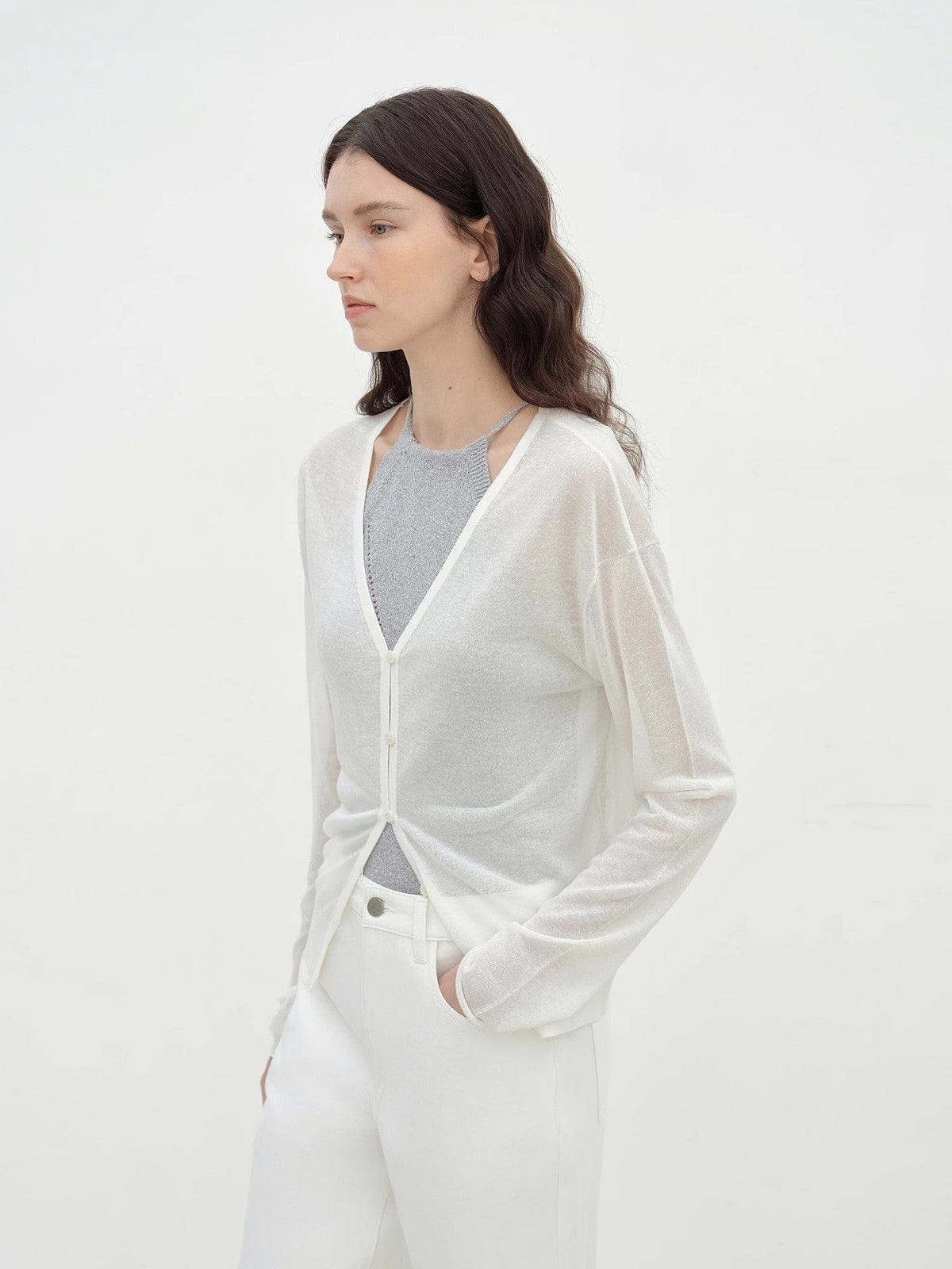 Fireladyfur Clothing Women's Fashion - Women's Clothing - Jackets & Coats - Jackets "Daylight" Sunscreen V-Neck New Spring Knitted Cardigan Jacket