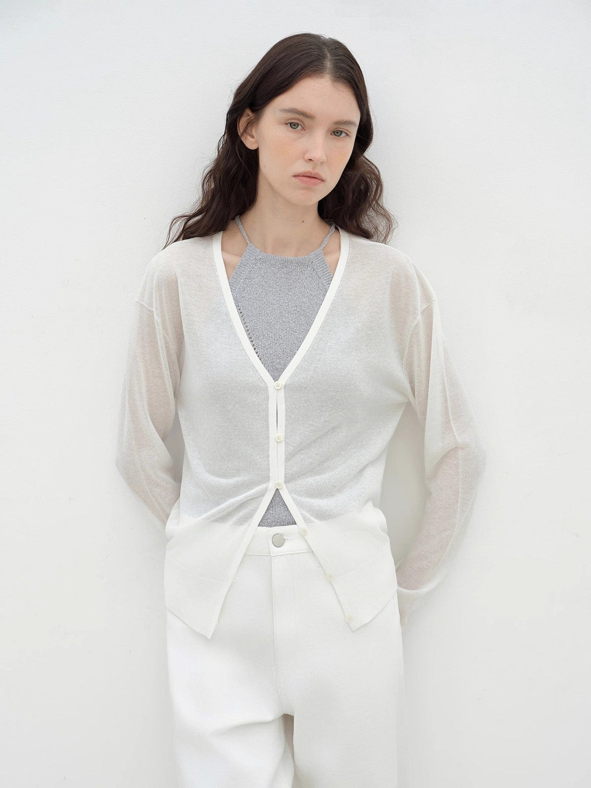 Fireladyfur Clothing Women's Fashion - Women's Clothing - Jackets & Coats - Jackets "Daylight" Sunscreen V-Neck New Spring Knitted Cardigan Jacket