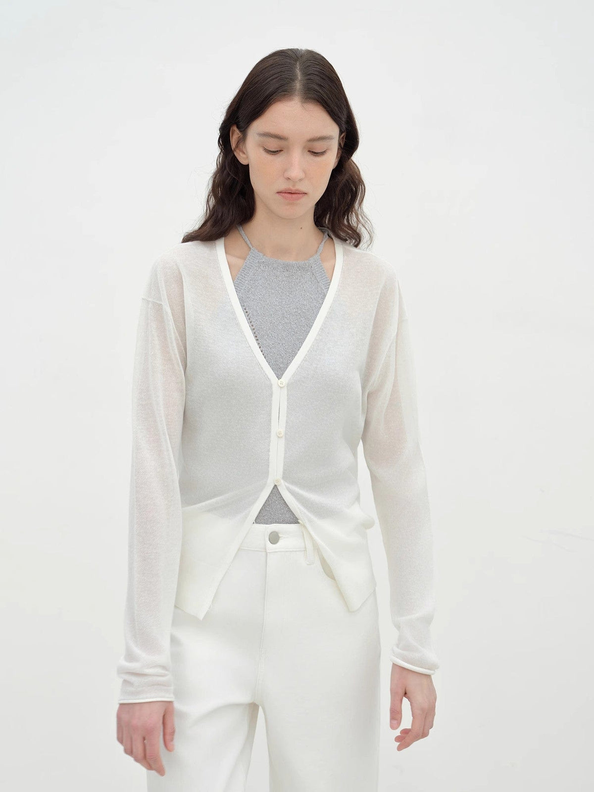 Fireladyfur Clothing Women's Fashion - Women's Clothing - Jackets & Coats - Jackets "Daylight" Sunscreen V-Neck New Spring Knitted Cardigan Jacket