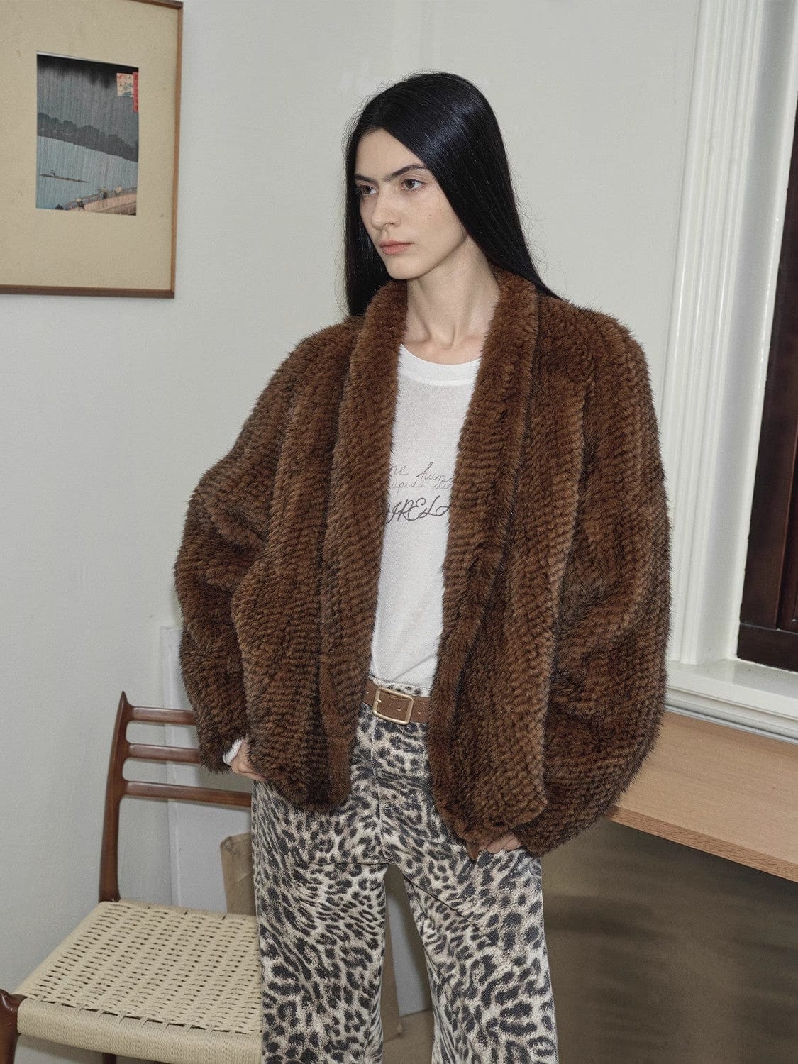 Fireladyfur Clothing Women's Fashion - Women's Clothing - Jackets & Coats - Real Fur Dream Traveler Mink Vintage Light Luxury Texture Three-Dimensional Silhouette Knitted Mink Coat