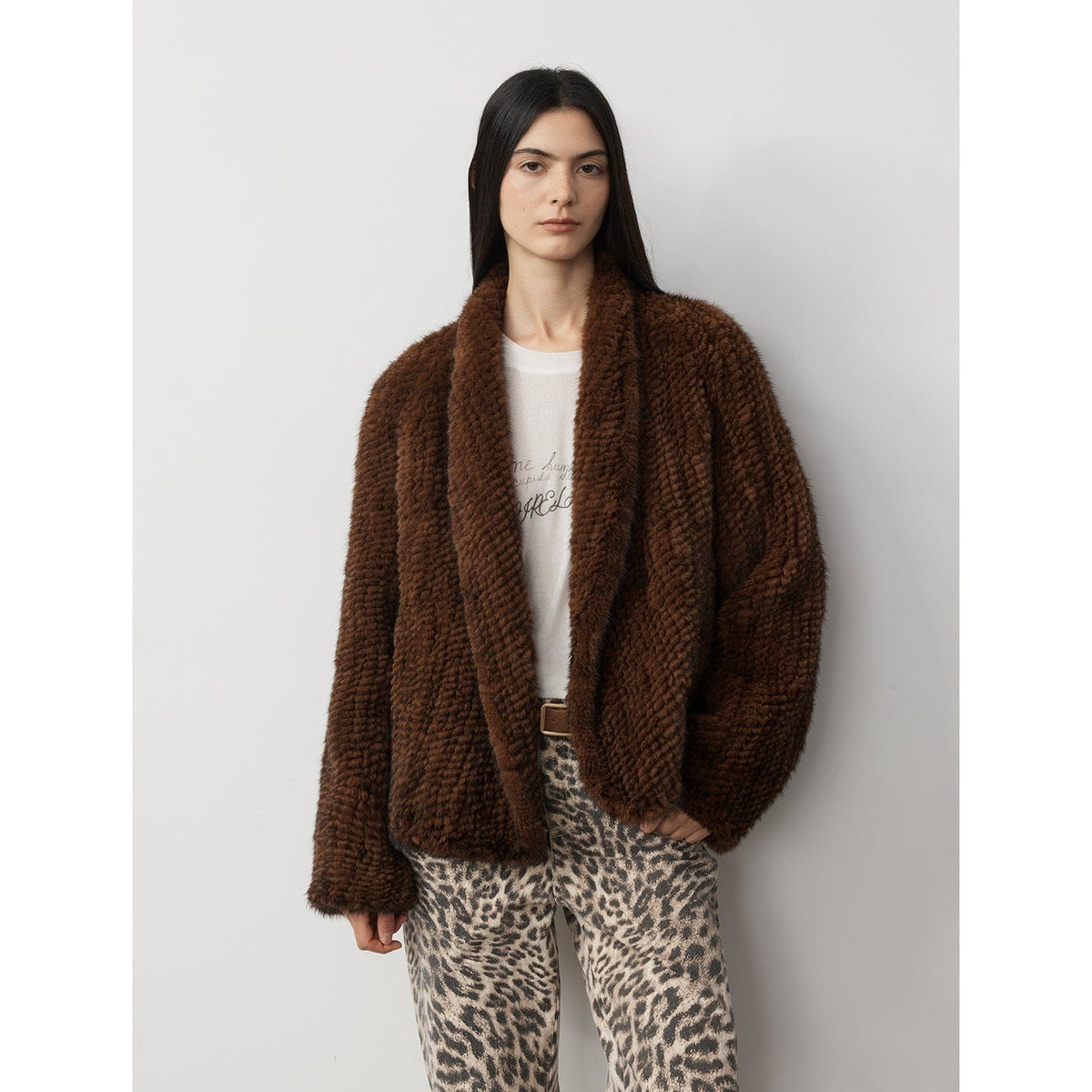 Fireladyfur Clothing Women's Fashion - Women's Clothing - Jackets & Coats - Real Fur Dream Traveler Mink Vintage Light Luxury Texture Three-Dimensional Silhouette Knitted Mink Coat