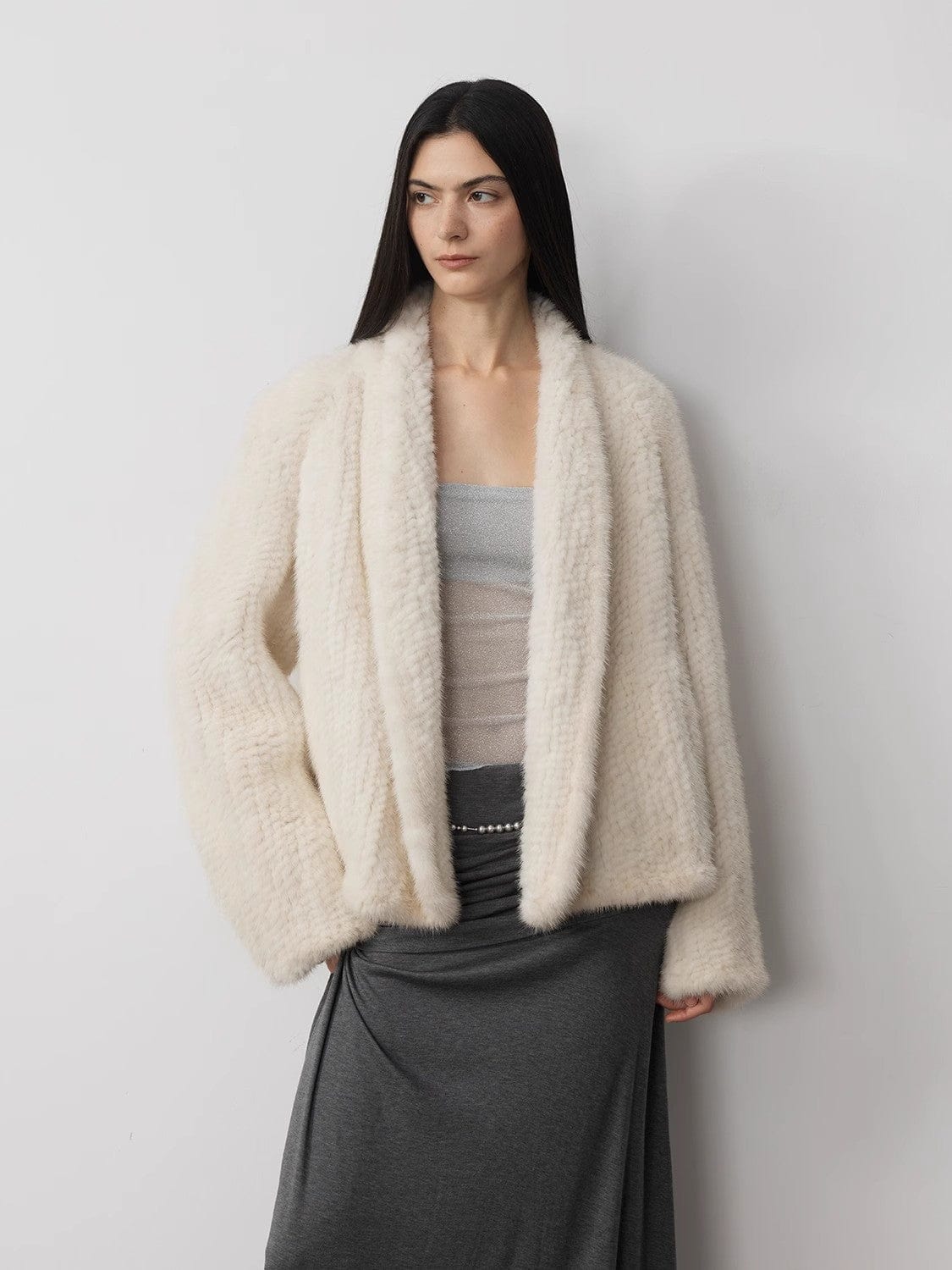 Fireladyfur Clothing Women's Fashion - Women's Clothing - Jackets & Coats - Real Fur Dream Traveler Mink Vintage Light Luxury Texture Three-Dimensional Silhouette Knitted Mink Coat