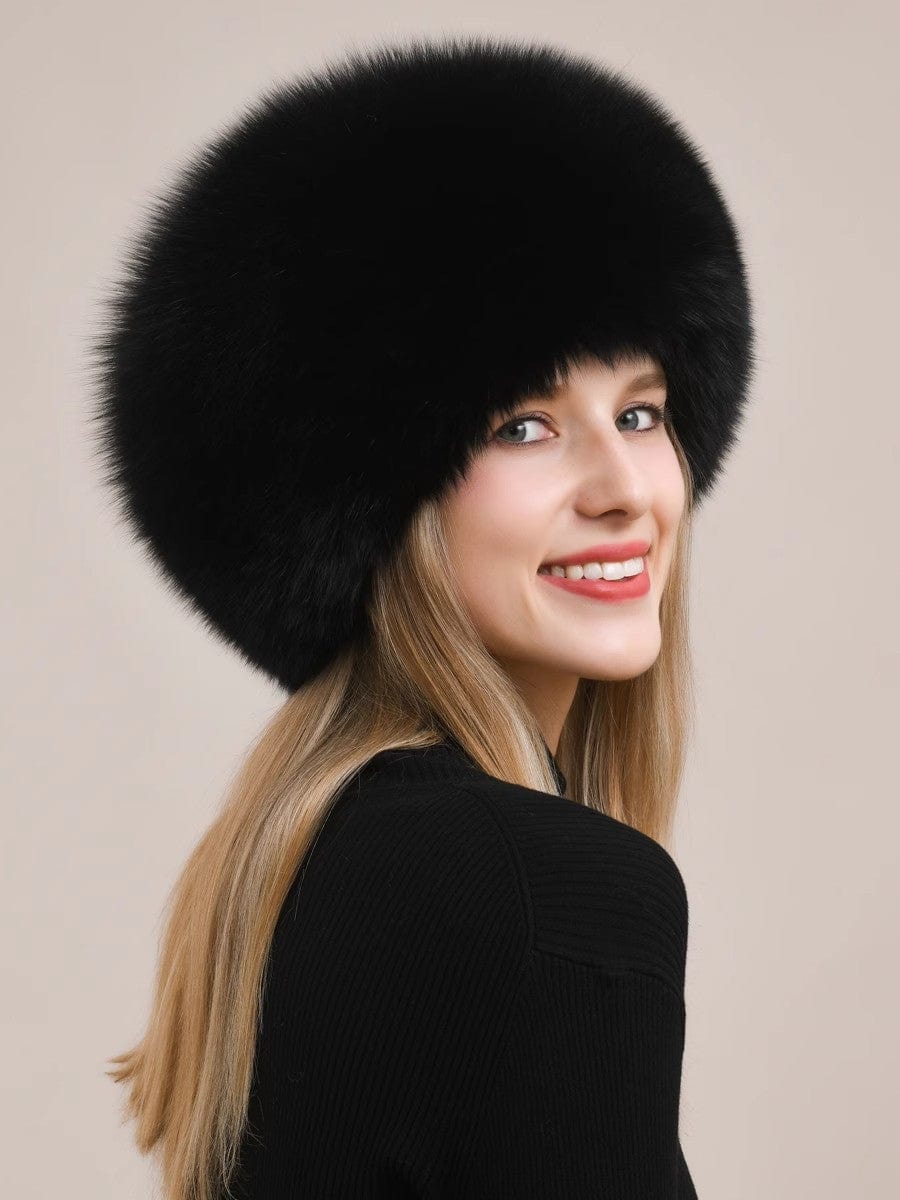 Fireladyfur Clothing Women's Fashion - Women's Clothing - Jackets & Coats - Real Fur Fox Fur Hat Warm Earmuffs