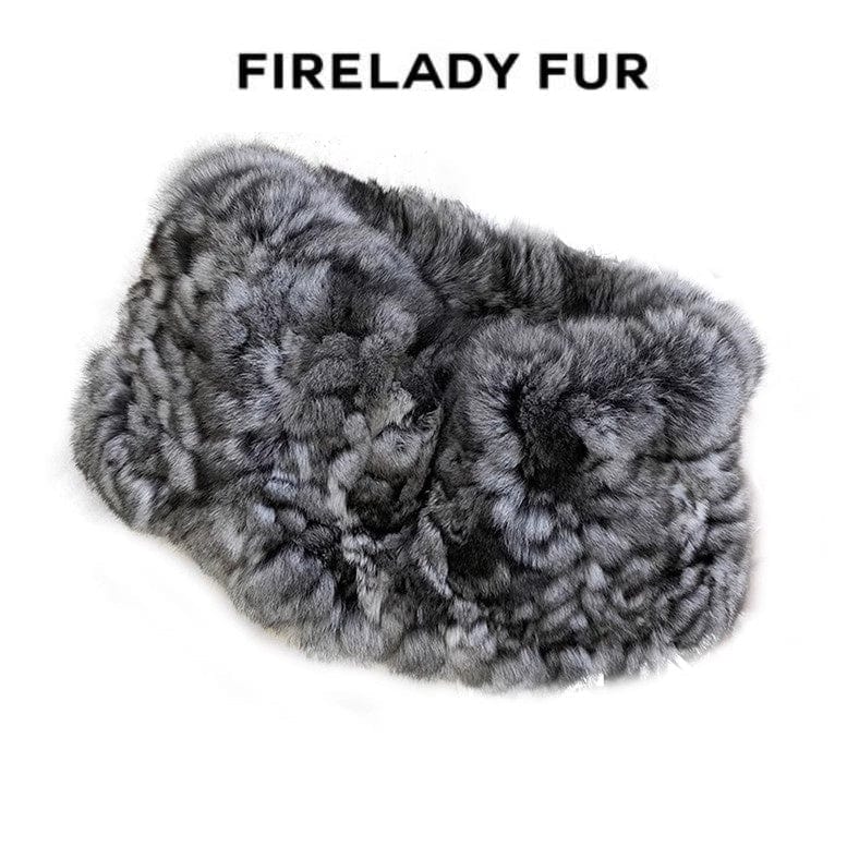 Fireladyfur Clothing Women's Fashion - Women's Clothing - Jackets & Coats - Real Fur Gray / One Size Fur Scarf Fur Head Cover Dual Purpose