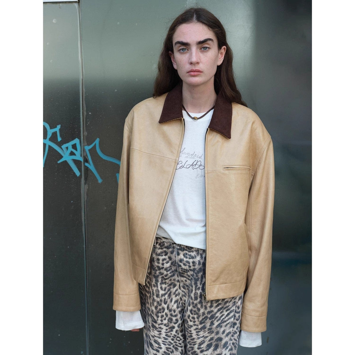 Fireladyfur Clothing Women's Fashion - Women's Clothing - Jackets & Coats - Real Fur “Light Chaser” High Street Casual New Zealand Imported Sheepskin Wide Shoulder Genuine Leather Workwear Jacket Leather J