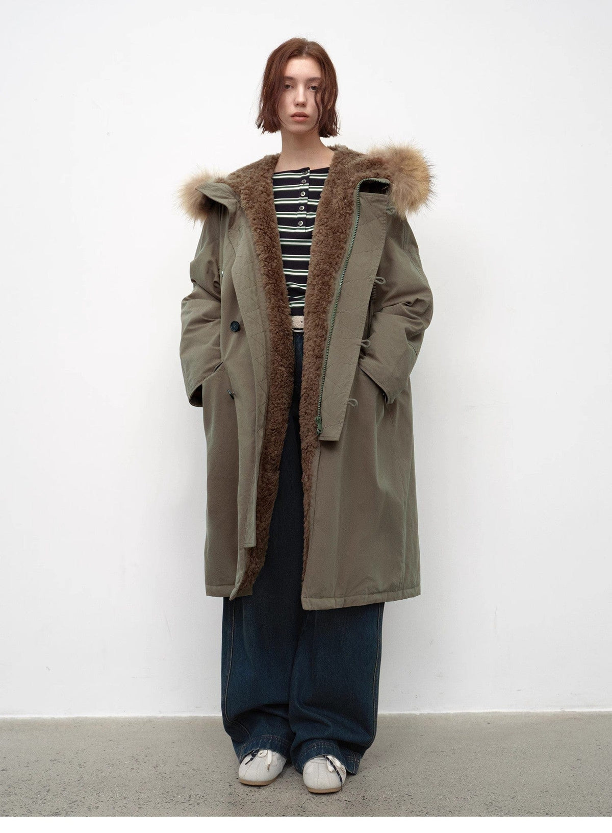 Fireladyfur Clothing Women's Fashion - Women's Clothing - Jackets & Coats - Real Fur “Manchester City Old Stories II”long Raccoon Fur Collar 90 Duck Down Parka