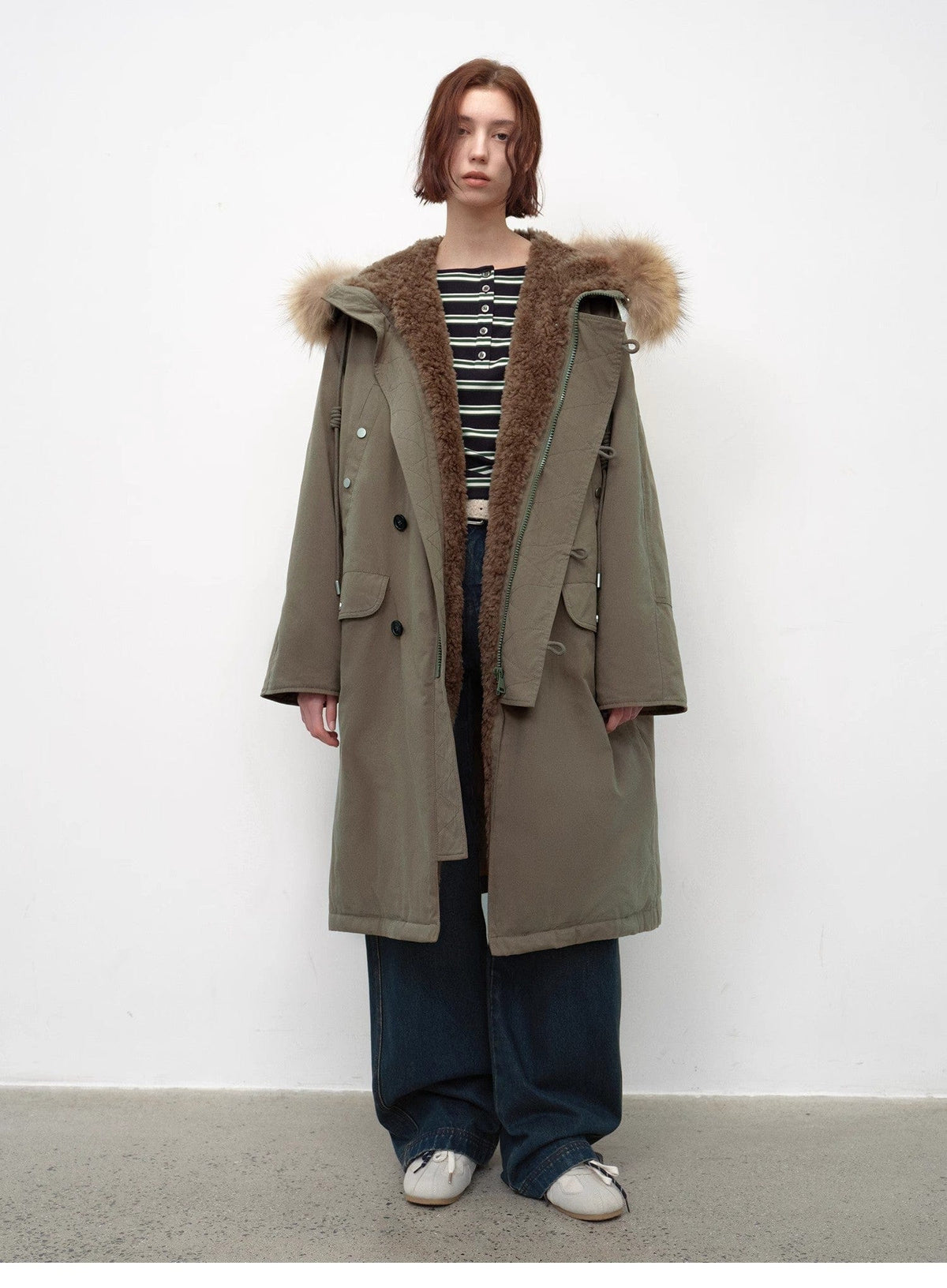 Fireladyfur Clothing Women's Fashion - Women's Clothing - Jackets & Coats - Real Fur “Manchester City Old Stories II”long Raccoon Fur Collar 90 Duck Down Parka