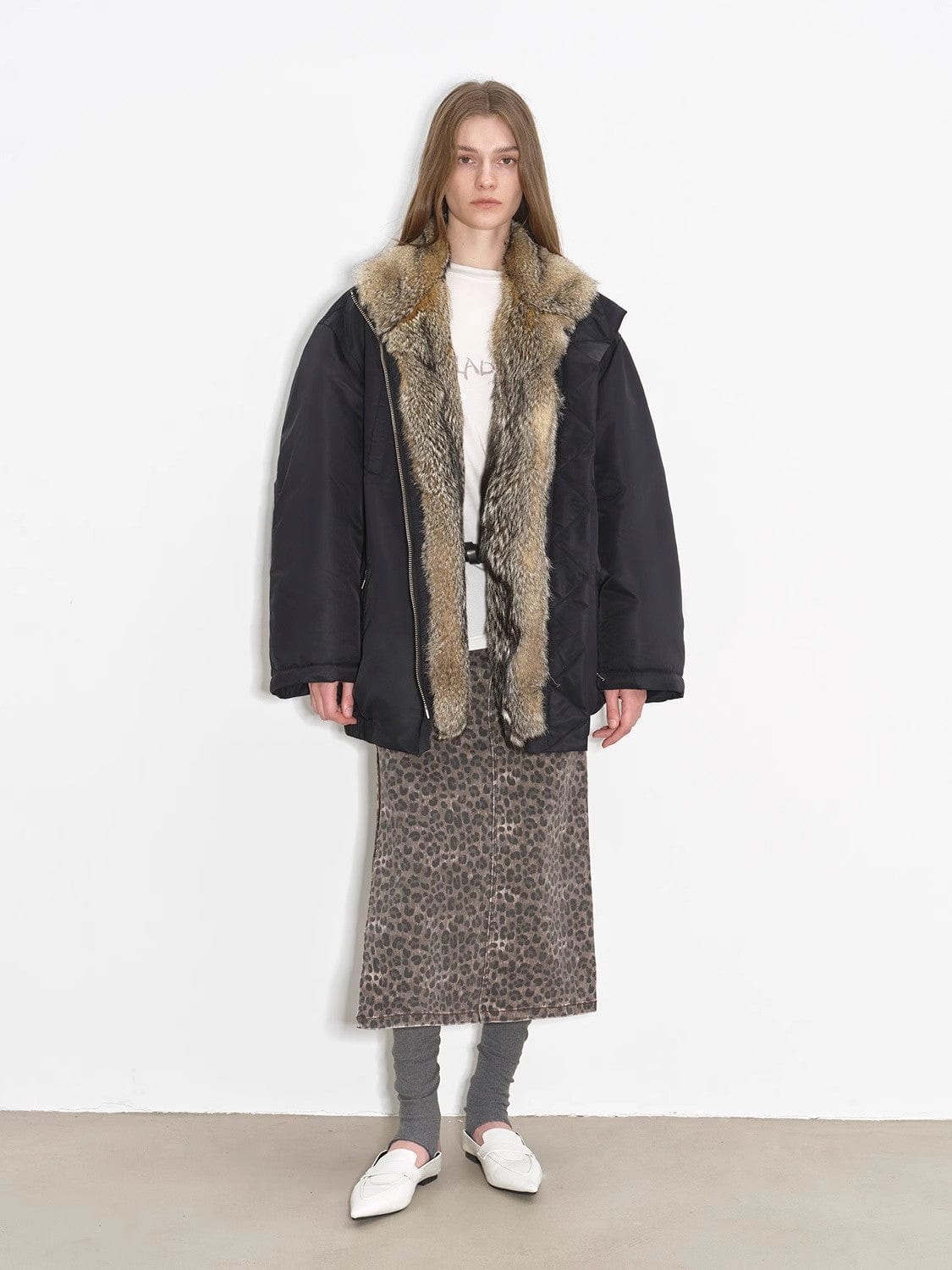 Fireladyfur Clothing Women's Fashion - Women's Clothing - Jackets & Coats - Real Fur Travel Notes Fashionable Warm and Fluffy Waterproof Outdoor Fox Fur Collar Removable Down Parka for Winter