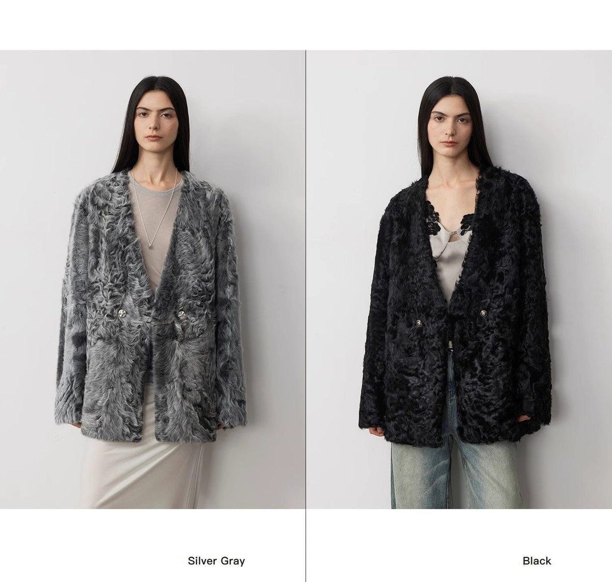 Fireladyfur Clothing Women's Fashion - Women's Clothing - Jackets & Coats - Wool & Blends Blizzard Urban Luxury Two-Color Buff Lamb Coat