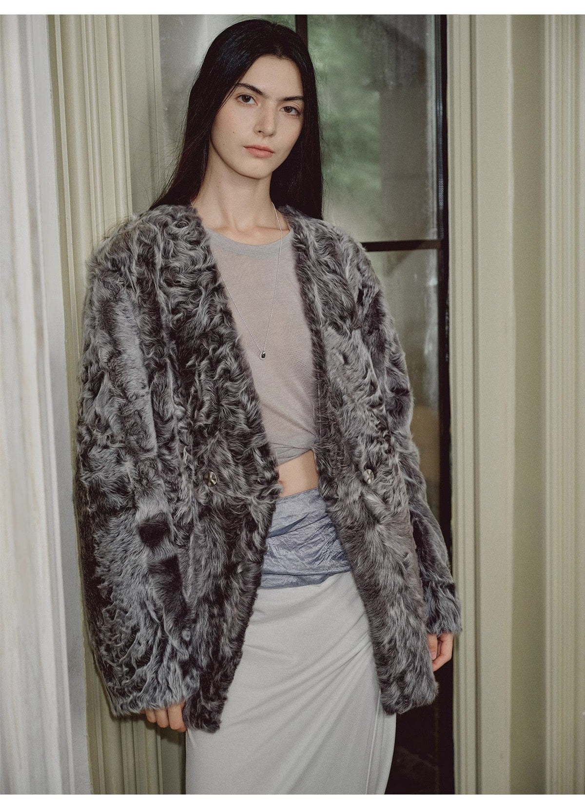 Fireladyfur Clothing Women's Fashion - Women's Clothing - Jackets & Coats - Wool & Blends Blizzard Urban Luxury Two-Color Buff Lamb Coat