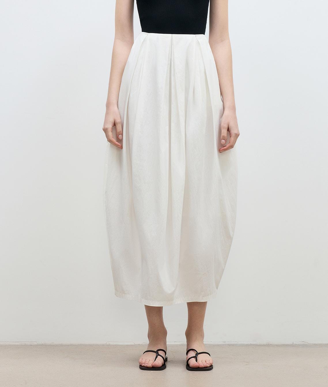 Fireladyfur Clothing Women's Fashion - Women's Clothing - Skirt - Asymmetrical skirt White / S（4-6） "Peninsula Art" Styling Flower Bud Skirt High Waist Skirt for Women