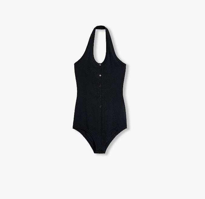 Fireladyfur Clothing Women's Fashion - Women's Clothing - Suits & Sets - Women's Sets Black / S（4-6） German Yangzi 48S Machine Washable Wool All-Match Halter Neck Jumpsuit for Women