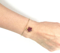 Gena Myint Bracelet Gena Myint Ruby Star Charm Adjustable Bangle