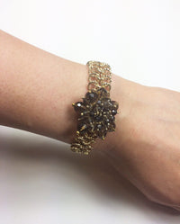 Gena Myint Bracelet Gena Myint Smoky Topaz Cluster Linked Bracelet