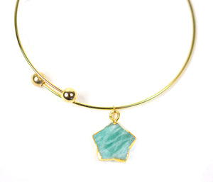 Gena Myint Bracelets Gena Myint Amazonite Star Charm Adjustable Bracelet