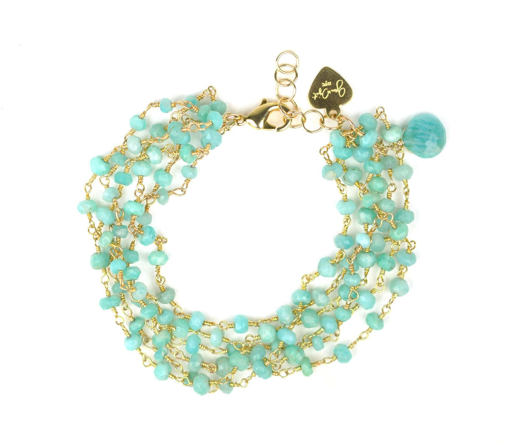 Gena Myint Bracelets Gena Myint Amazonite Vermeil Bracelet