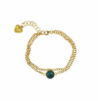 Gena Myint Bracelets Gena Myint Emerald Vermeil Bracelet