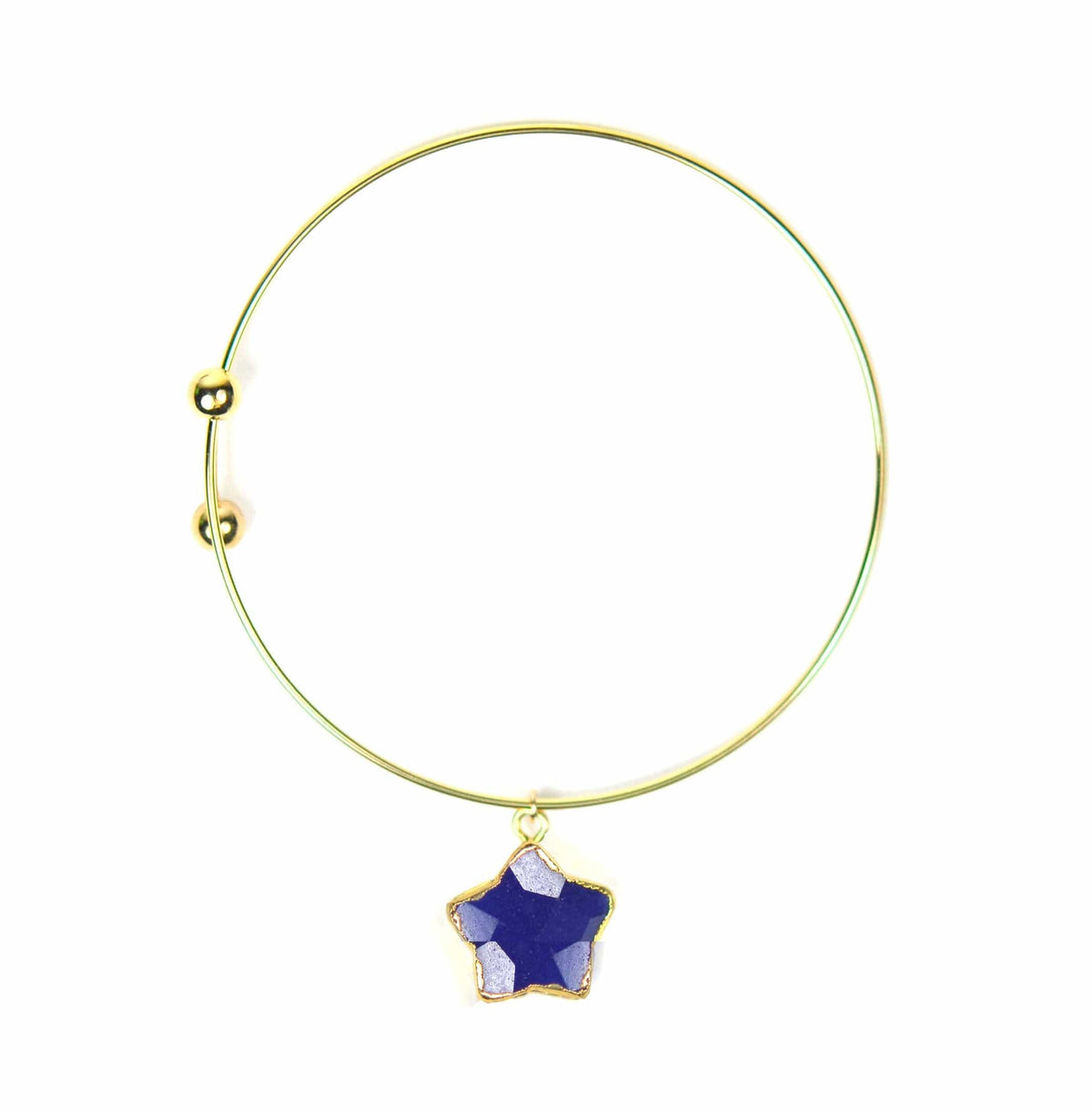 Gena Myint Bracelets Gena Myint Lapis Lazuli Star Charm Adjustable Bracelet