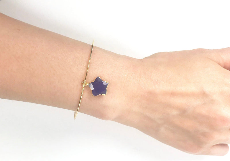 Gena Myint Bracelets Gena Myint Lapis Lazuli Star Charm Adjustable Bracelet