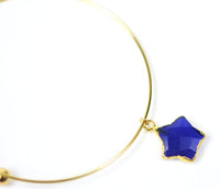 Gena Myint Bracelets Gena Myint Lapis Lazuli Star Charm Adjustable Bracelet