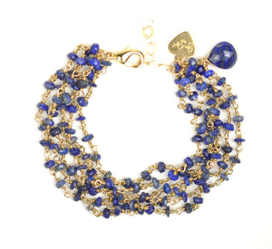 Gena Myint Bracelets Gena Myint Lapis Lazuli Vermeil Bracelet