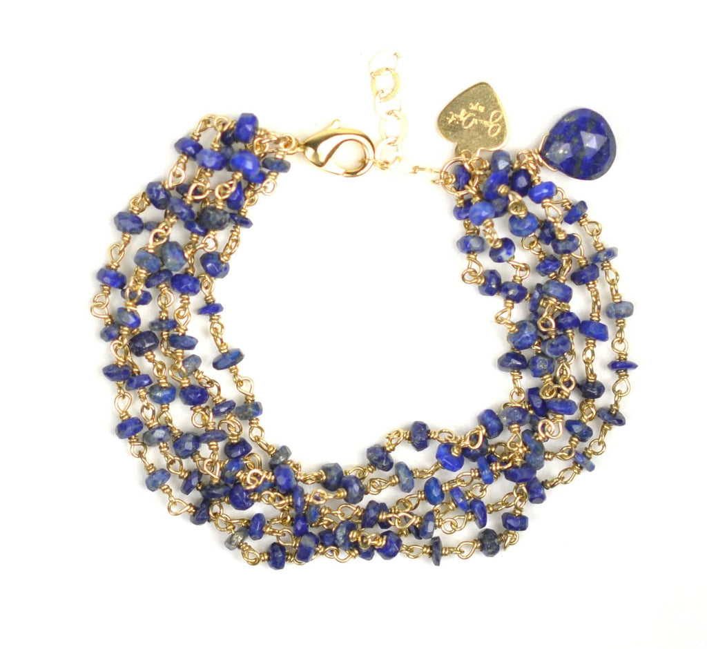 Gena Myint Bracelets Gena Myint Lapis Lazuli Vermeil Bracelet