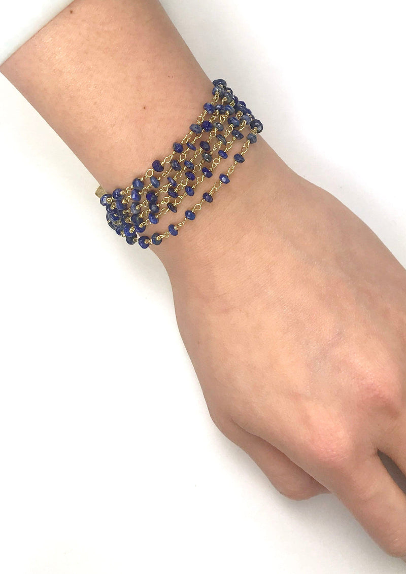 Gena Myint Bracelets Gena Myint Lapis Lazuli Vermeil Bracelet