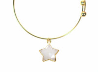 Gena Myint Bracelets Gena Myint Moonstone Star Charm Adjustable Bangle