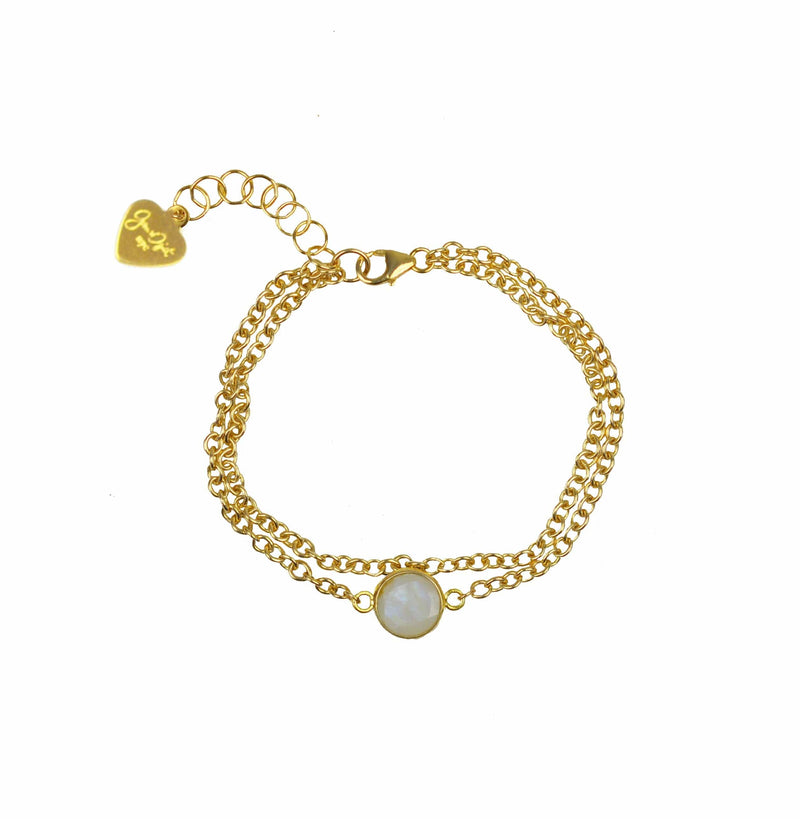 Gena Myint Bracelets Gena Myint Moonstone Vermeil Bracelet